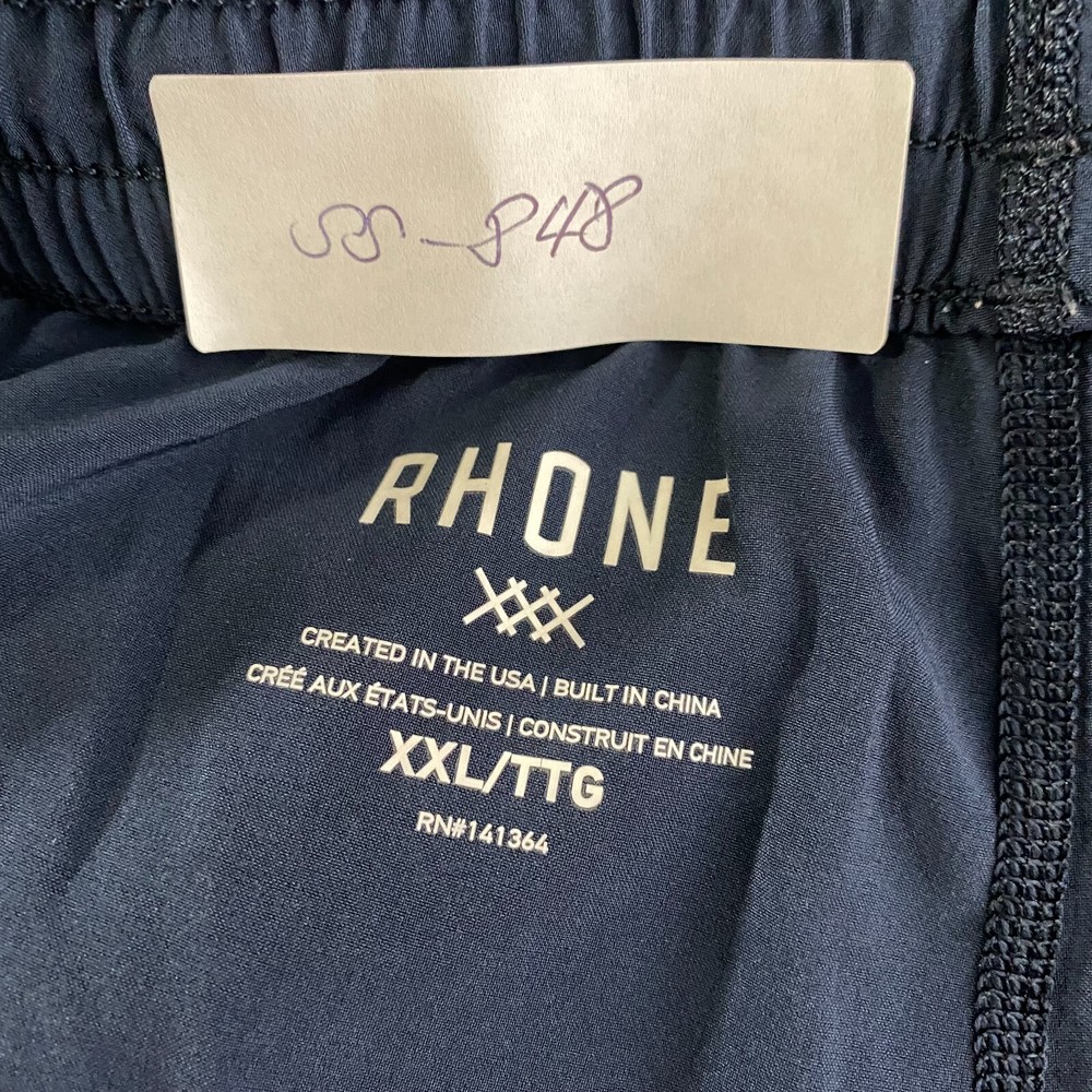 Rhone Shorts Men's 2XL Blue Solid Athletic Pull On Running SS-848