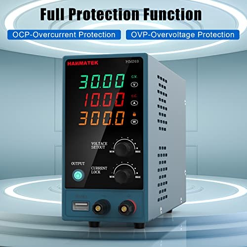 Adjustable DC Power Supply (0-30 V 0-10 A) with Output Enable/Disable 30V10A