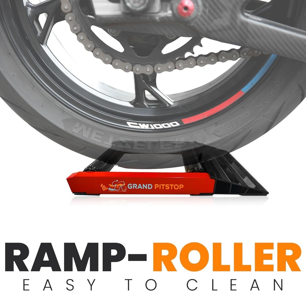 Motorcycle Roller Wheel Cleaning Stand - Paddock Stand Replacement - Wheel Ro...
