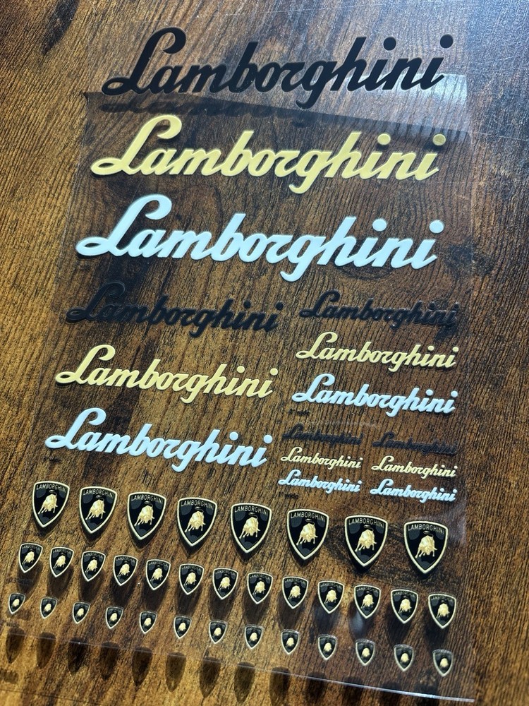 Lamborghini Logos Transfer Decal sheet