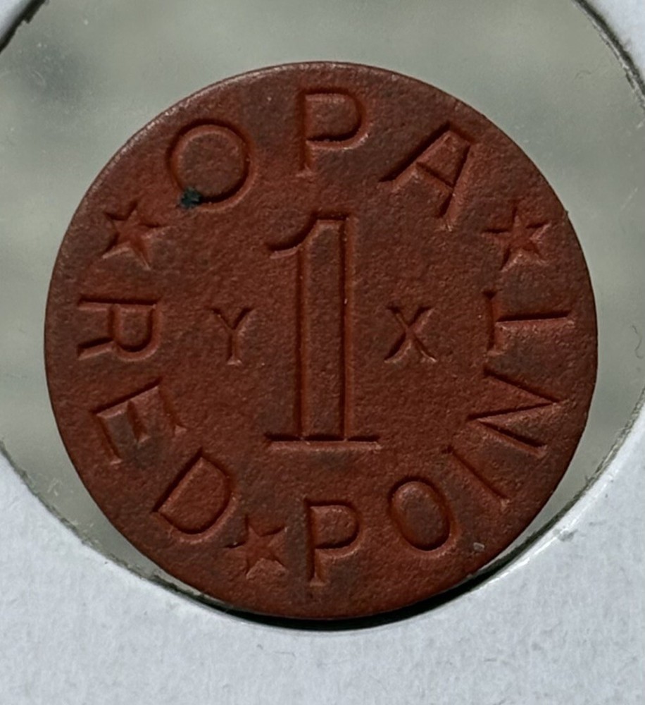 Opa Red Point YX WWII US Ration Token