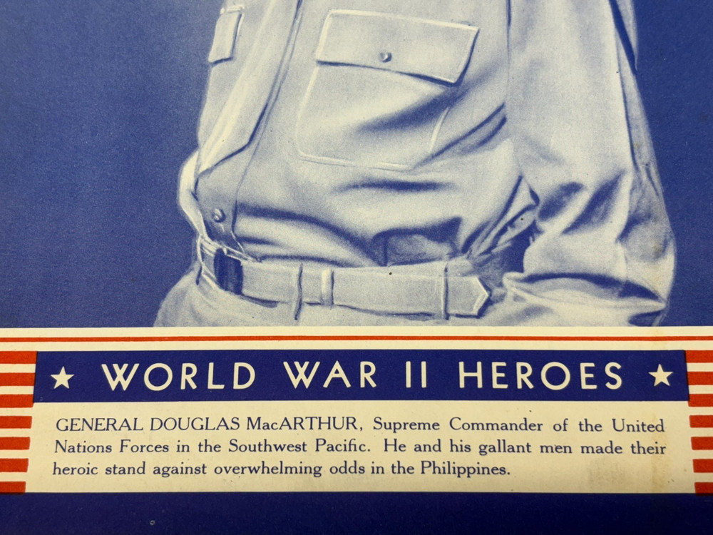 Vintage World War II Heroes General MacArthur Paper Notebook