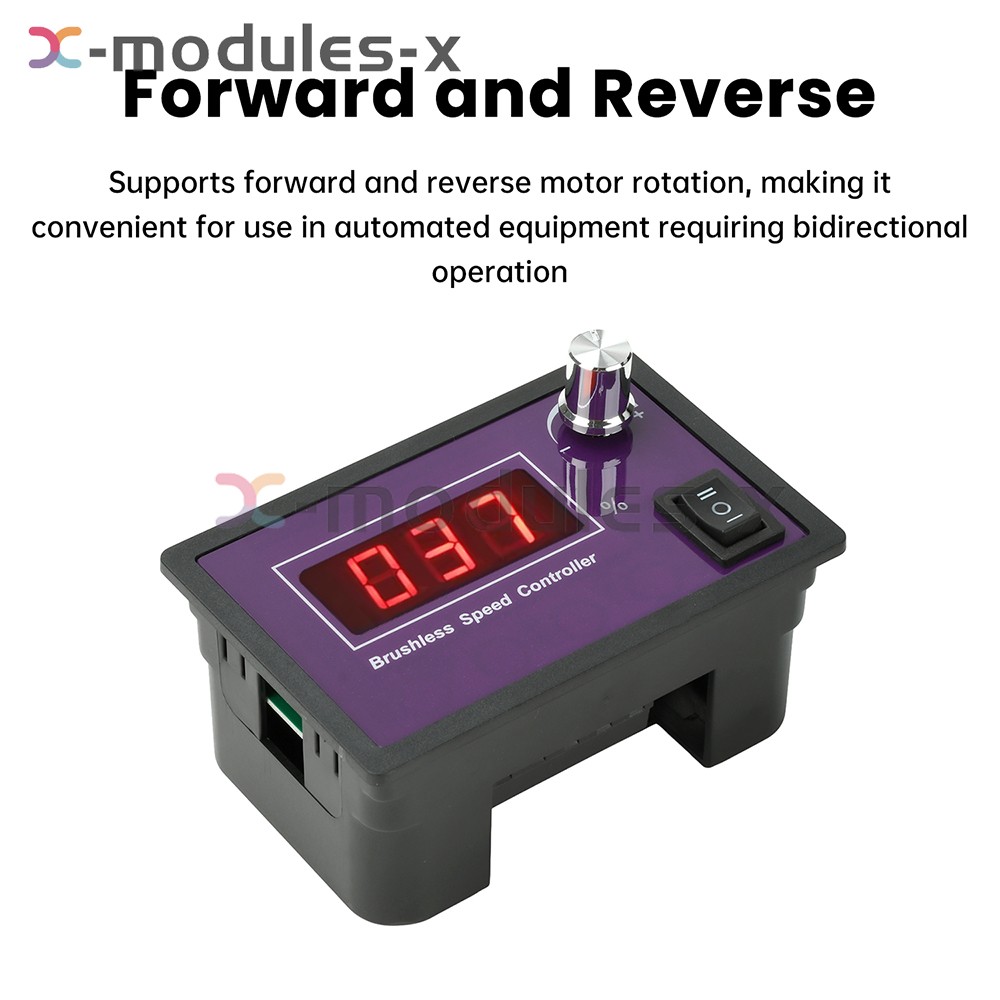 10-55V15A Brushless DC Speed Controller 3-Phase Motor Controller Forward/Reverse