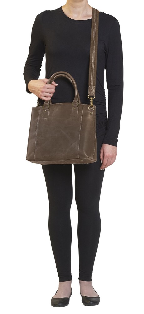 Distressed Leather Town Tote