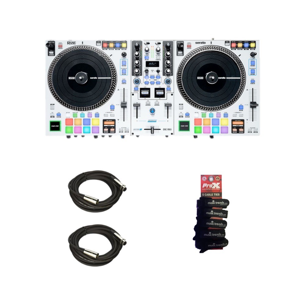 RANE ONE MKII Motorized DJ controller + (2)XLRs and Cable Ties