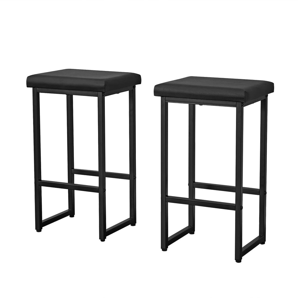 3 Piece Dining Table Set Kitchen Bar Table with Two Stool Storage Shelves Woo...