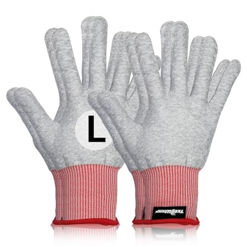 Grey Professional Vinyl Wrap Anti-Static Application Gloves (2 Large Grey