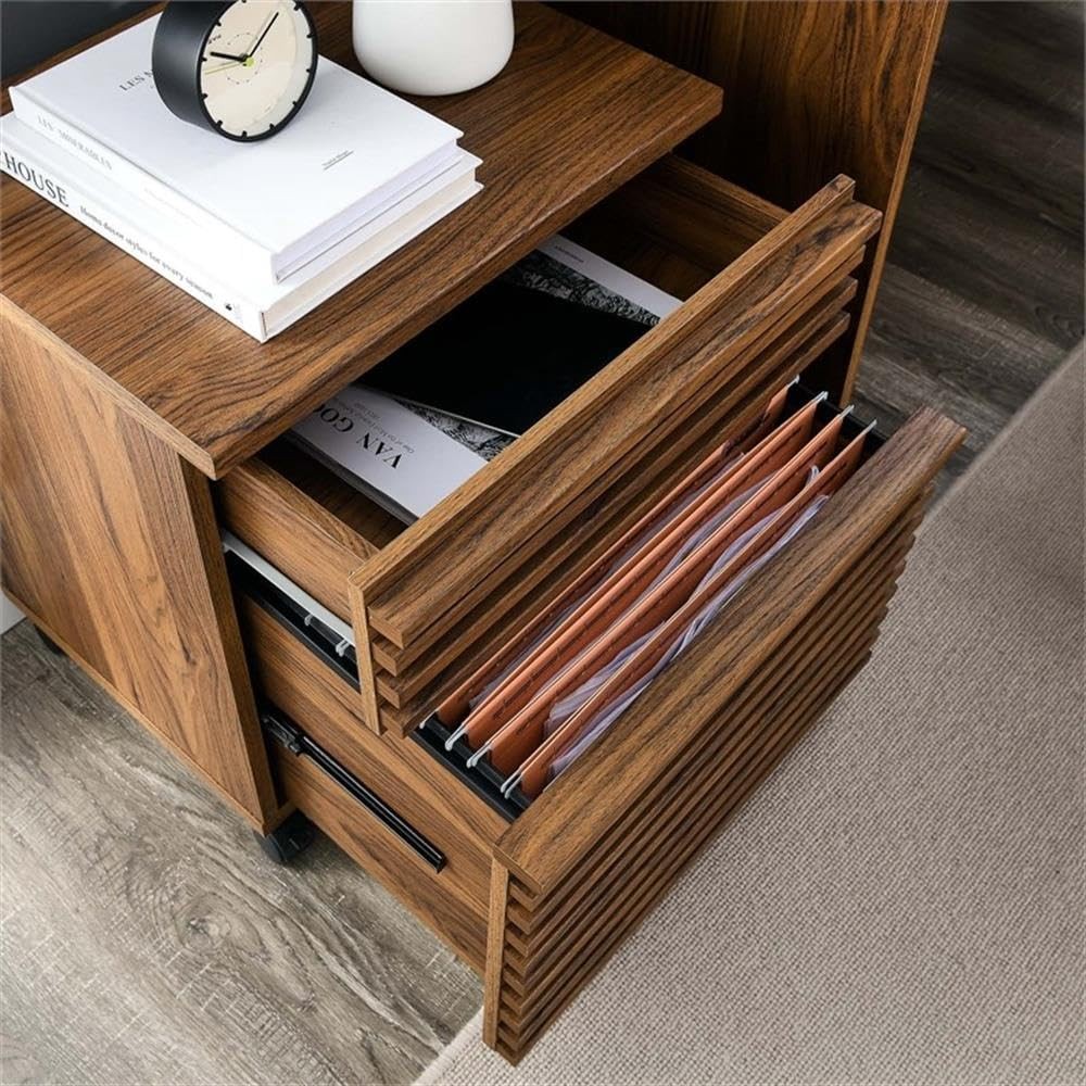 Modway EEI-5704-WAL Render Wood File Cabinet, Walnut