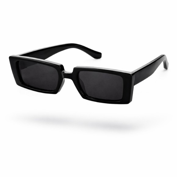 Geometric Square Small Frame Fluorescent bright-Black Sunglasses
