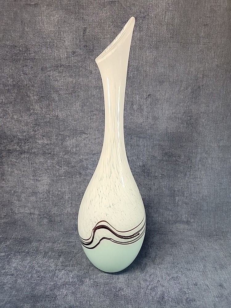 Beach Wave Tear Drop Vase Hand-Blown Vintage w-C
