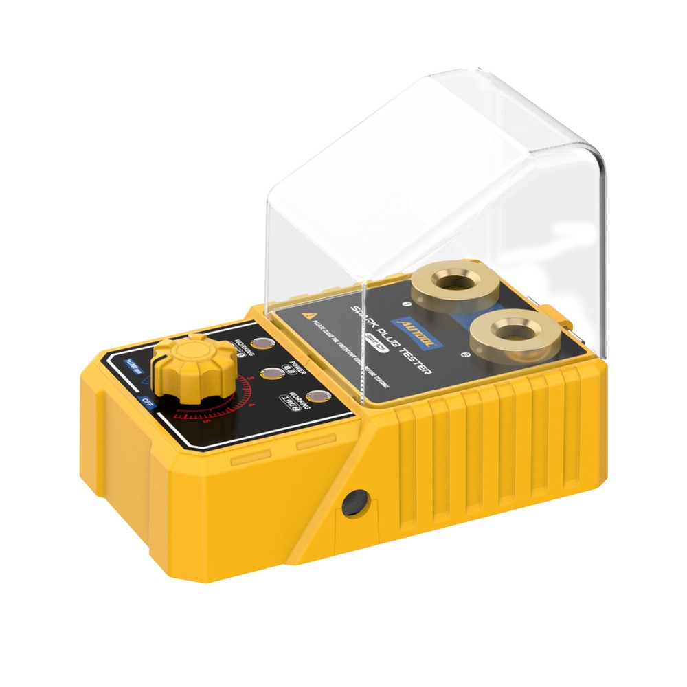 AUTOOL Car Spark Plug Tester Dual Hole Petrol Ignition Analyzer Diagnostic Tool