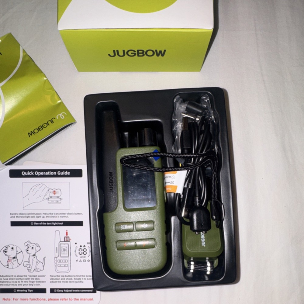JUGBOW Green Remote Dog Training Collar with Receiver