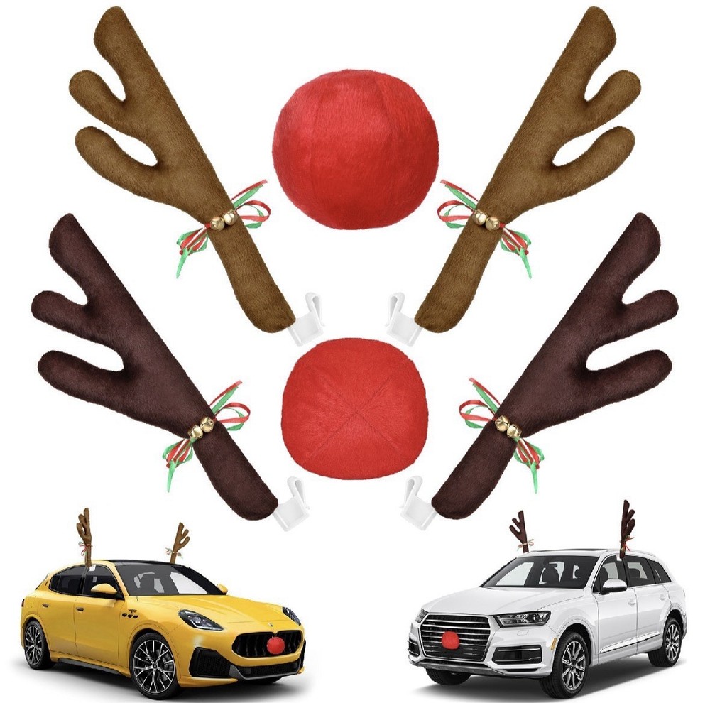 Christmas Car Antlers Plush Decorations (Read Description)