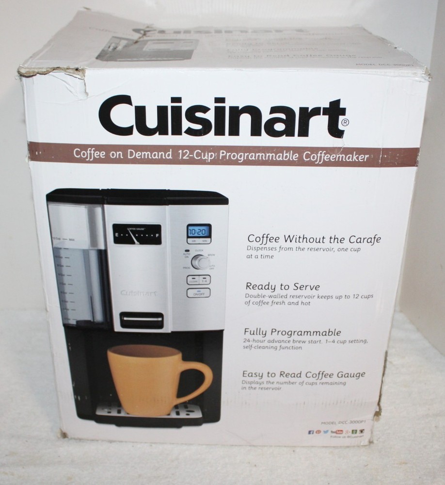 Cuisinart DCC-3000P1 Programmable 12 Cup Coffeemaker in Box + Extras ~ Working