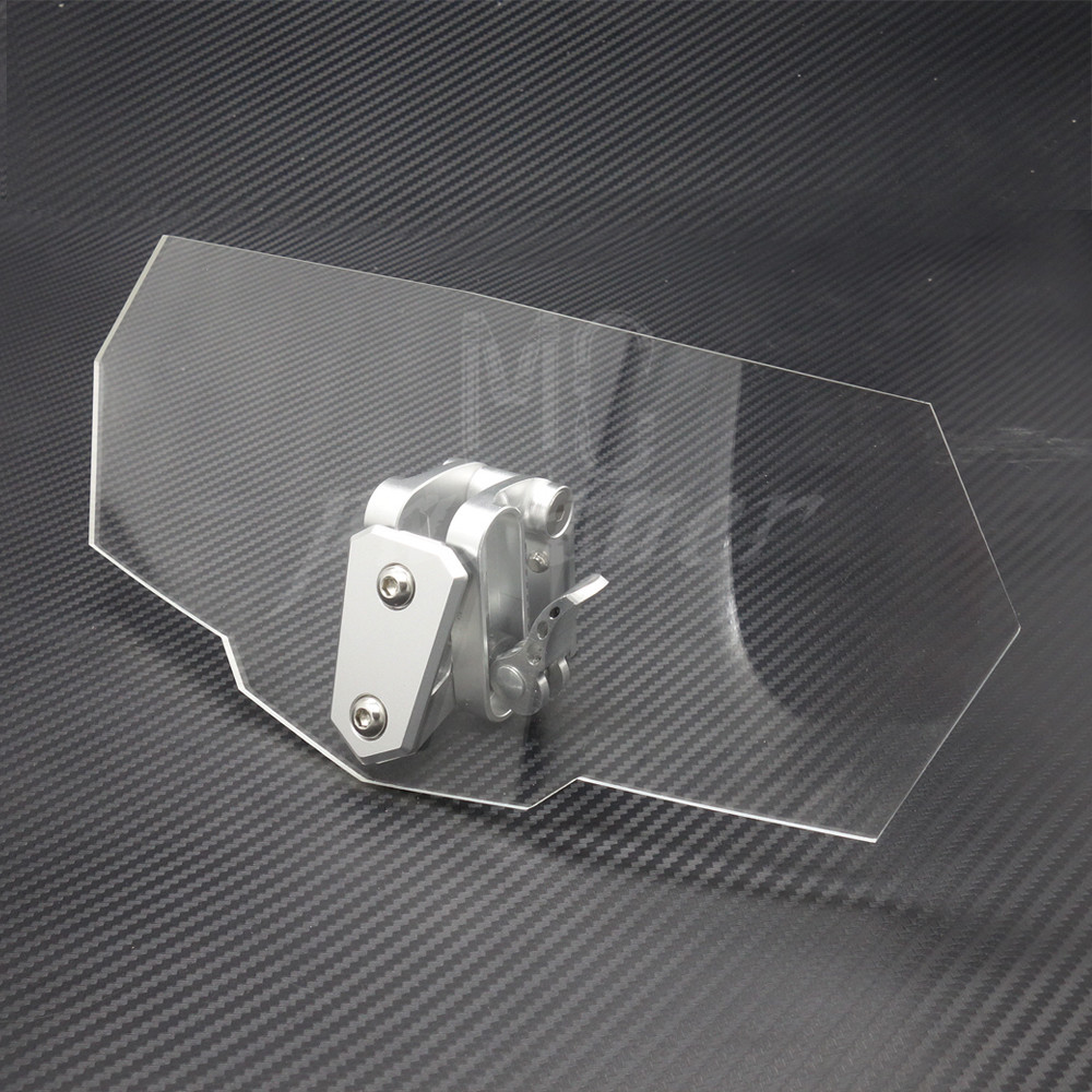 Adjustable Clip On Windshield Extension Spoiler Wind Deflector For Motorcycle