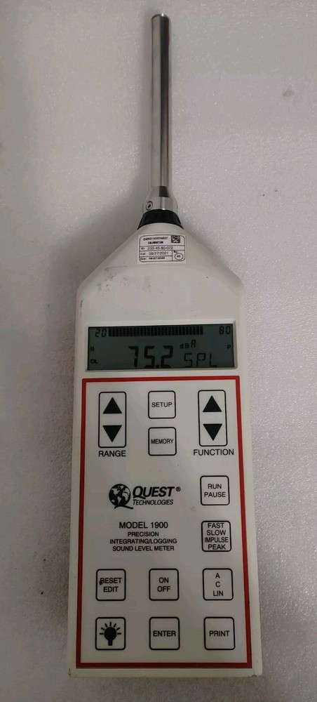 Quest Technologies 1900 Type 1 Precision Integrating/Logging Sound Level Meter