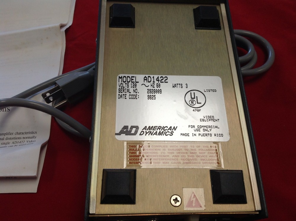 American Dynamics AD1422 Video Amp with Line Compensation