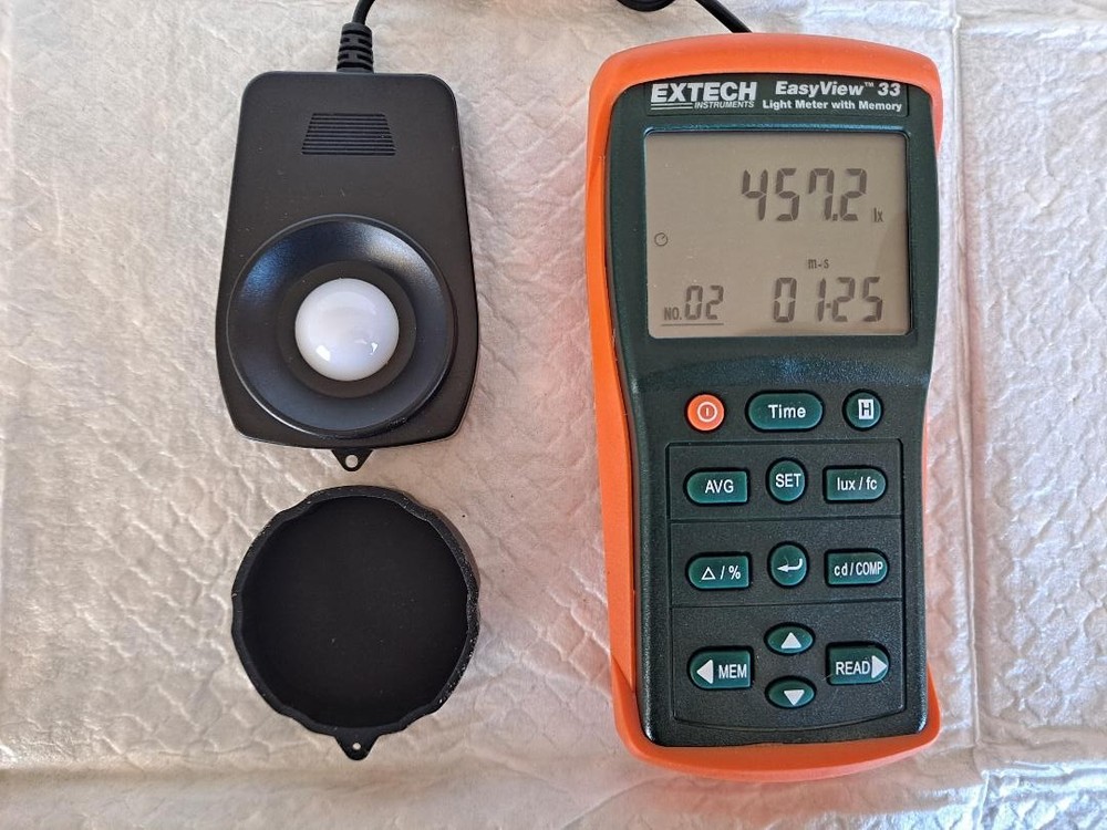 Extech EA33 Easy View 33 Light Meter with Memory, New