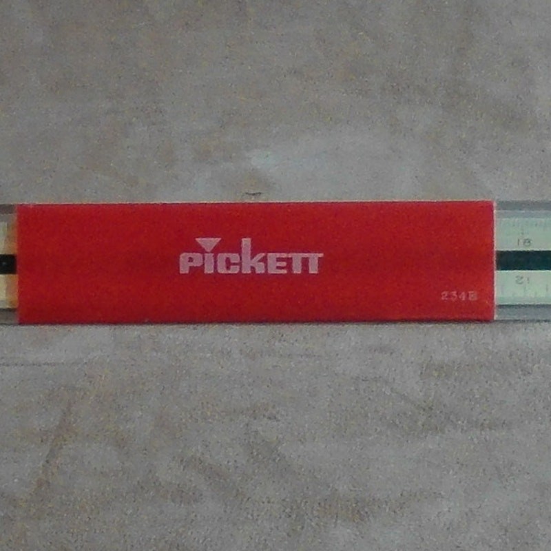 Pickett 234-E Architecture Scale Ruler w/Case Japan Drafting Engineering Vintage
