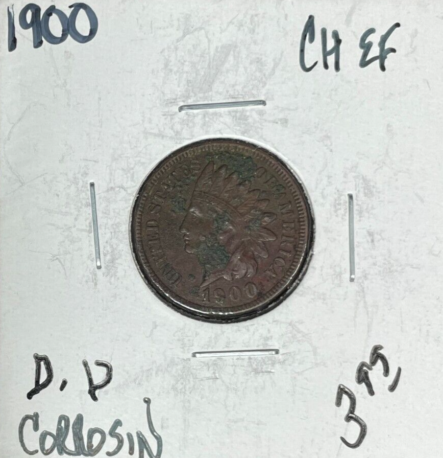 1900 INDIAN HEAD CENT ~ CH/EF ~ CORROSION ~NICE COIN~ REF# D/D