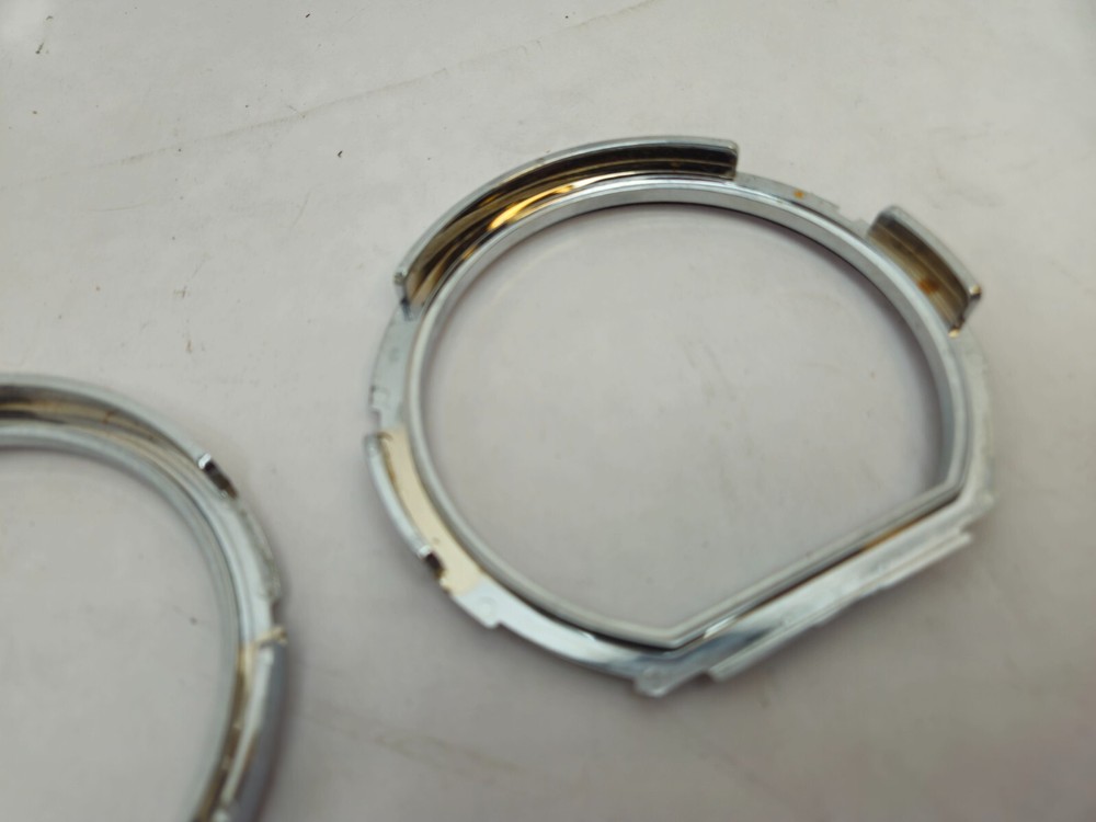 OEM Harley Davidson Touring Chrome Speedometer Gauge Trim Insert Pair
