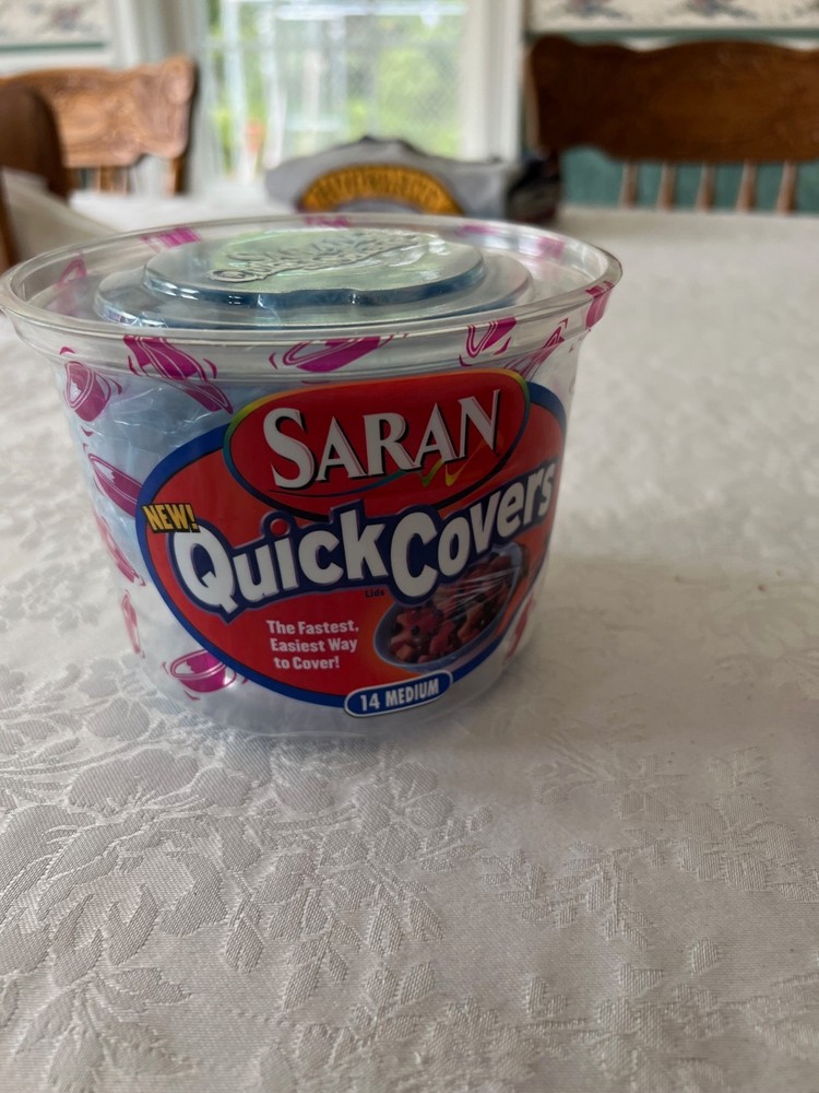 Saran Quick Covers Lids Size Medium 14 Pack Food Storage Cover
