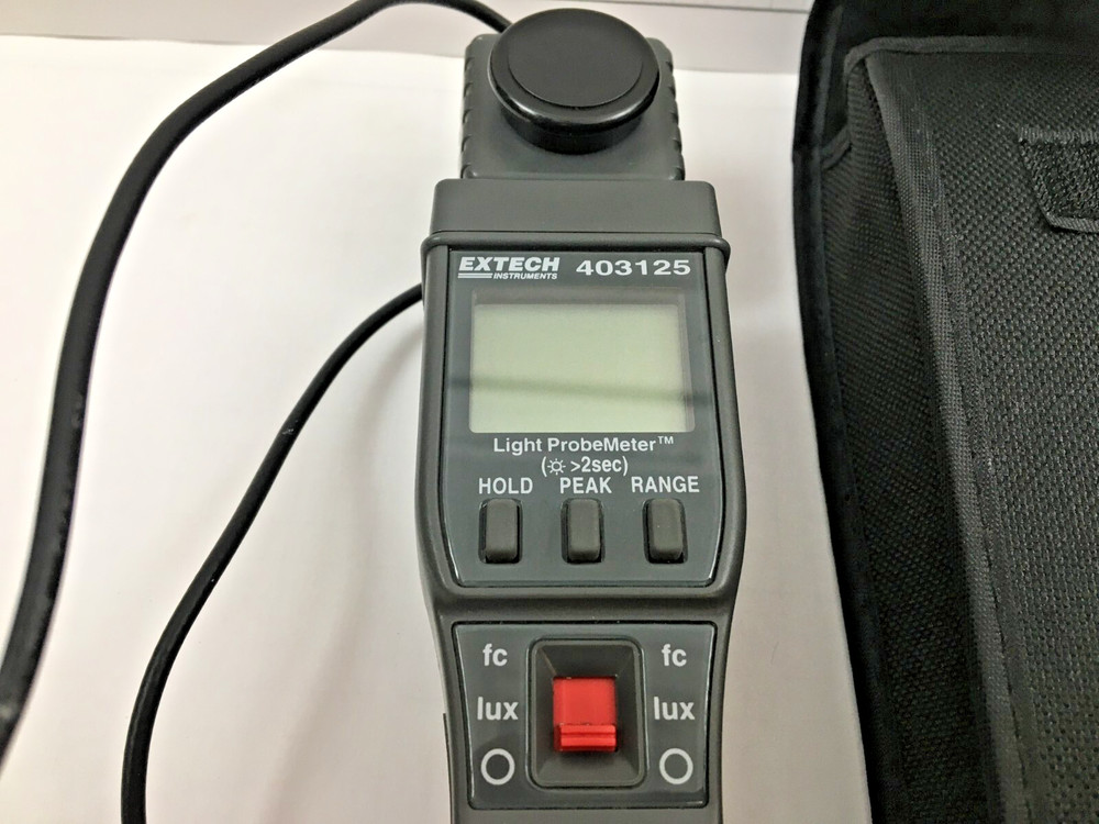 Extech 403125 Light Probe Meter with black case