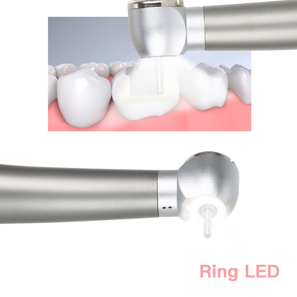 Dental LED High Speed Handpiece 4Hole E-Generator Shadowless Push