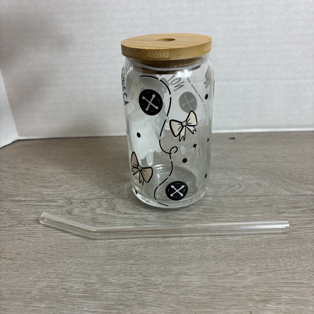 Not Your Average Muneca Glass Cup With Straw