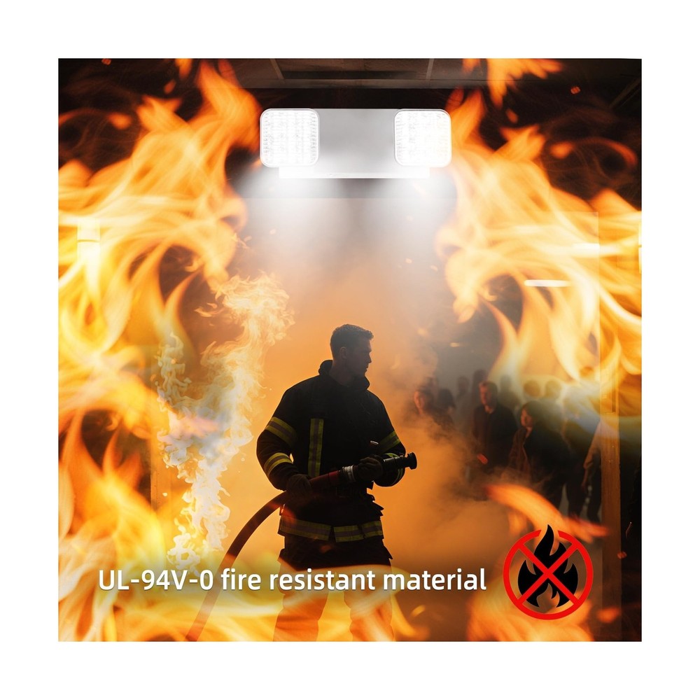 Emergency Light, LED Emergency Lighting with Battery Backup, 2 Adjustable Hea...