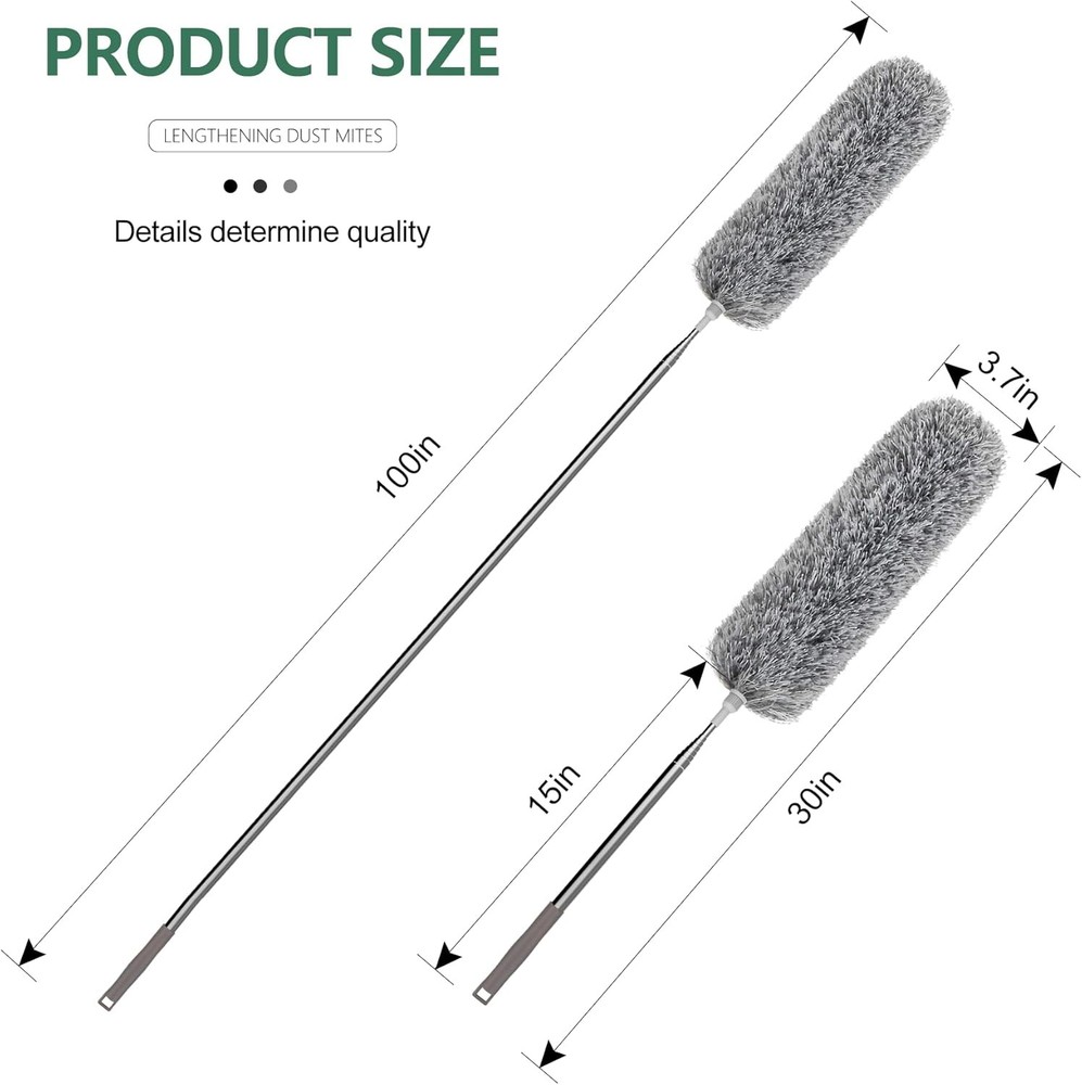 SetSail Extra-Long Duster 100" with Extension Pole Bendable Washable Microfiber