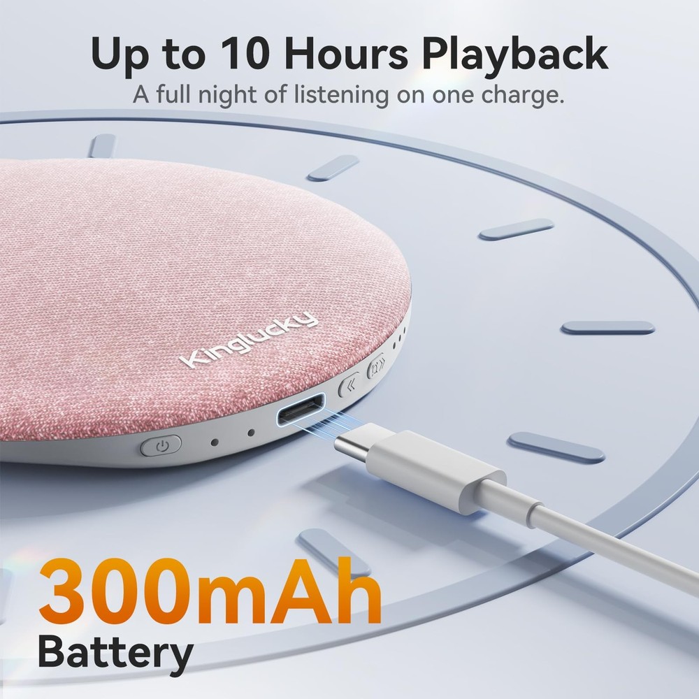 Pillow Speaker for Sleeping, Mini Bluetooth Speaker Under Pillow with Built-i...