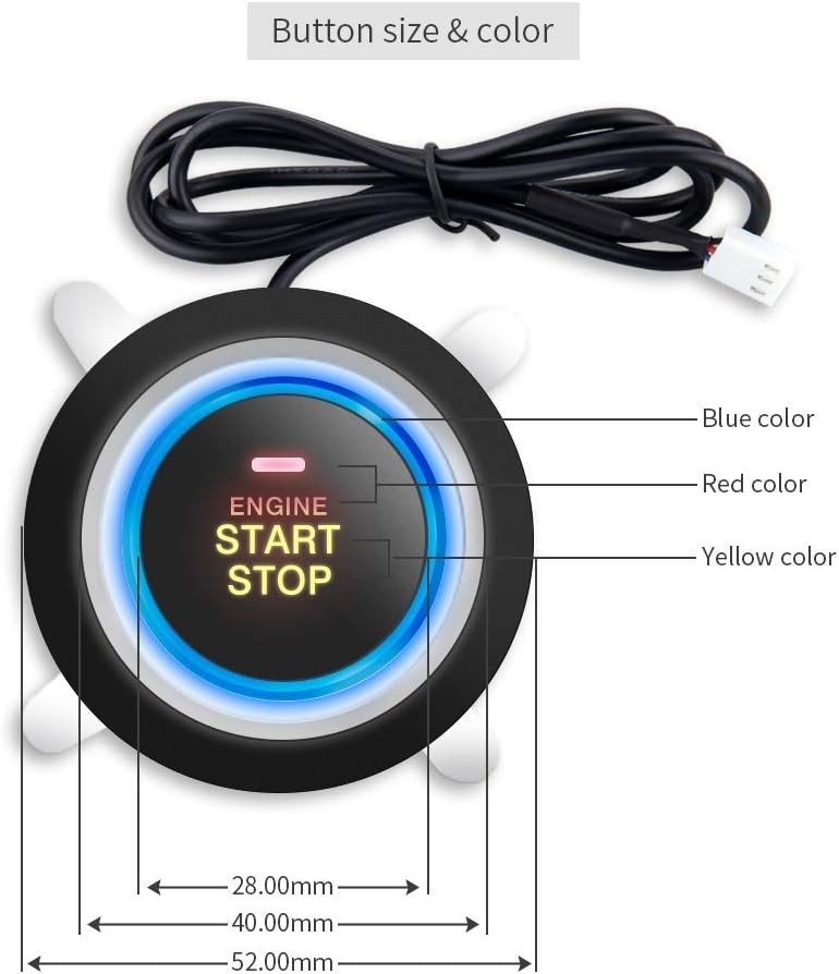 Smart Push Start Keyless Entry Alarm System with Remote - DC12V Vehicle Security