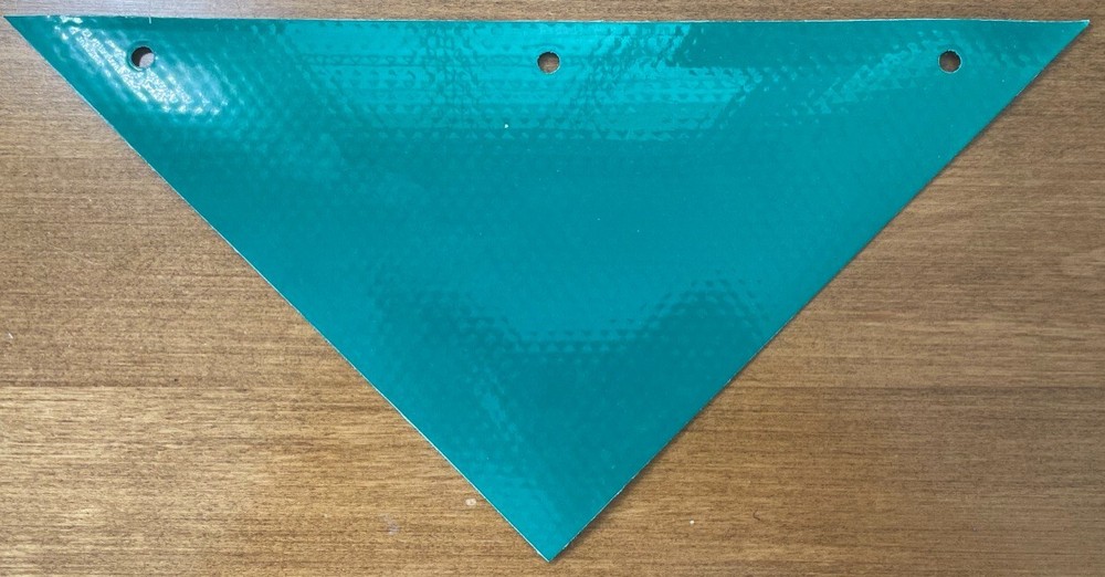 USGI Reflective Triangular TOXIC Warning Sign 11.5" x 5.75" NOS