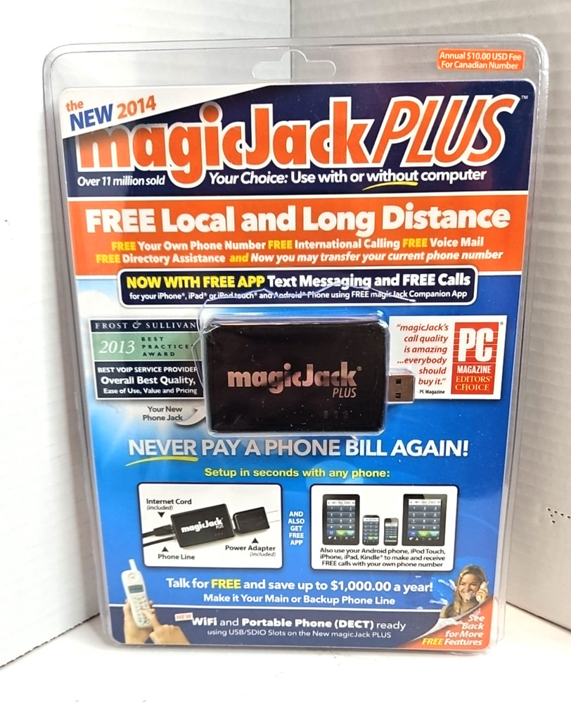 Magic Jack Plus Free Local Long Distance Calling Telephone Unit