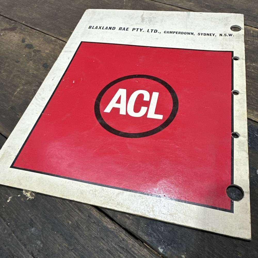 ACL Sleeve Assemblies 1967 Repco Vintage Catalogue