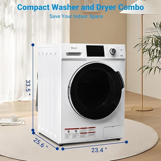 Smad 2.7 Cu.Ft Compact Front Load Washing Machine Laundry 36 Mins Quick Wash