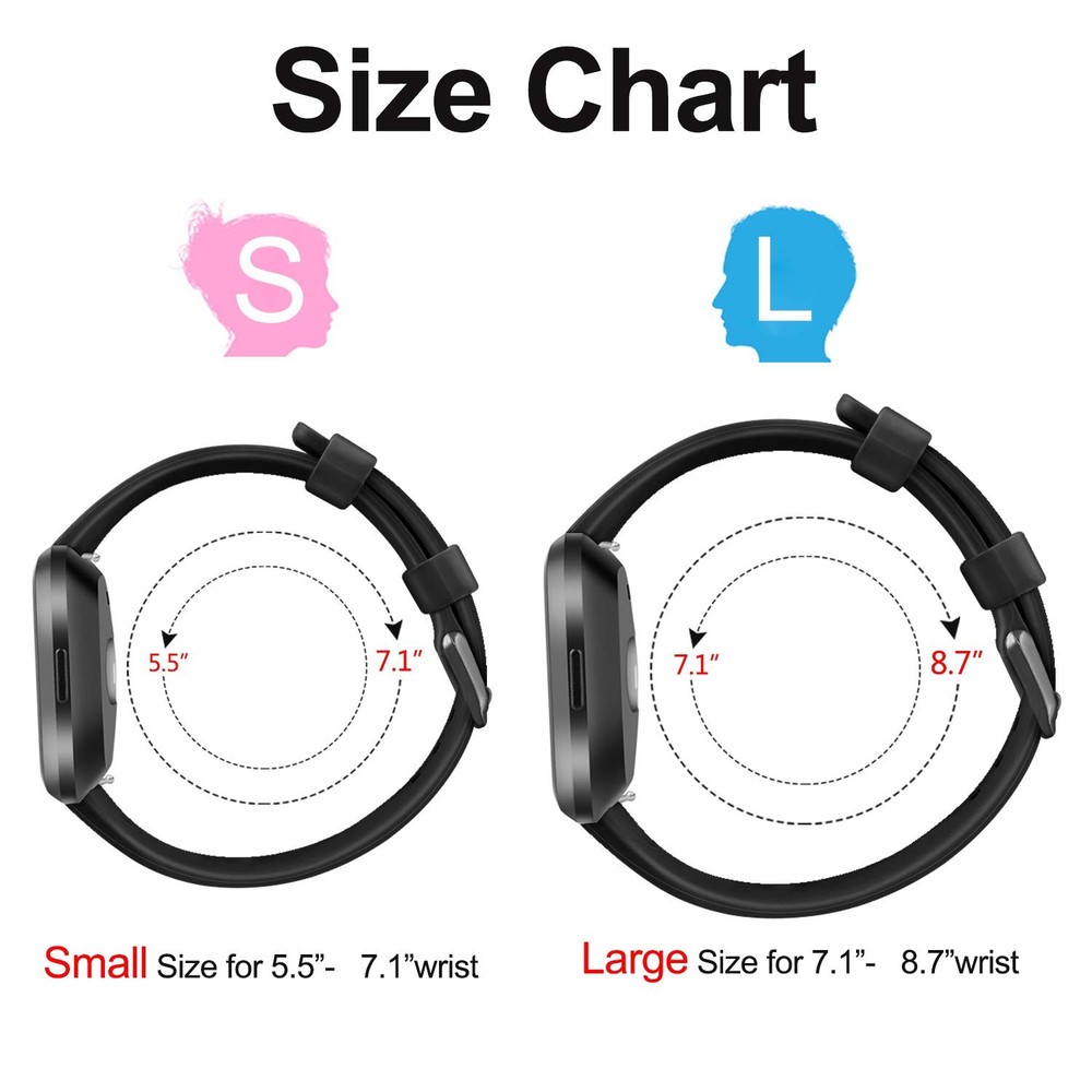 Sports Bands Soft Elastomer MultiColor Strap Compatibl Fitbit Versa 2 Smartwatch