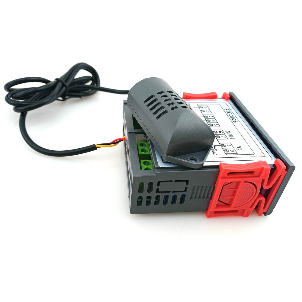 STC-3028 DC 12V Digital Temperature Humidity Controller Thermostat Dual Display