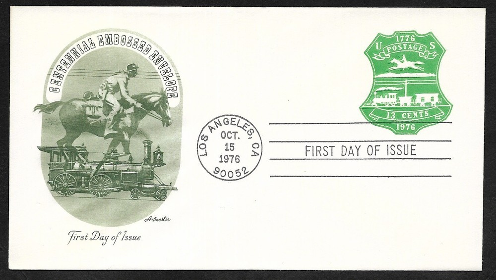 #U582 13c Bicentennial  Stamped Envelope- Artmaster FDC