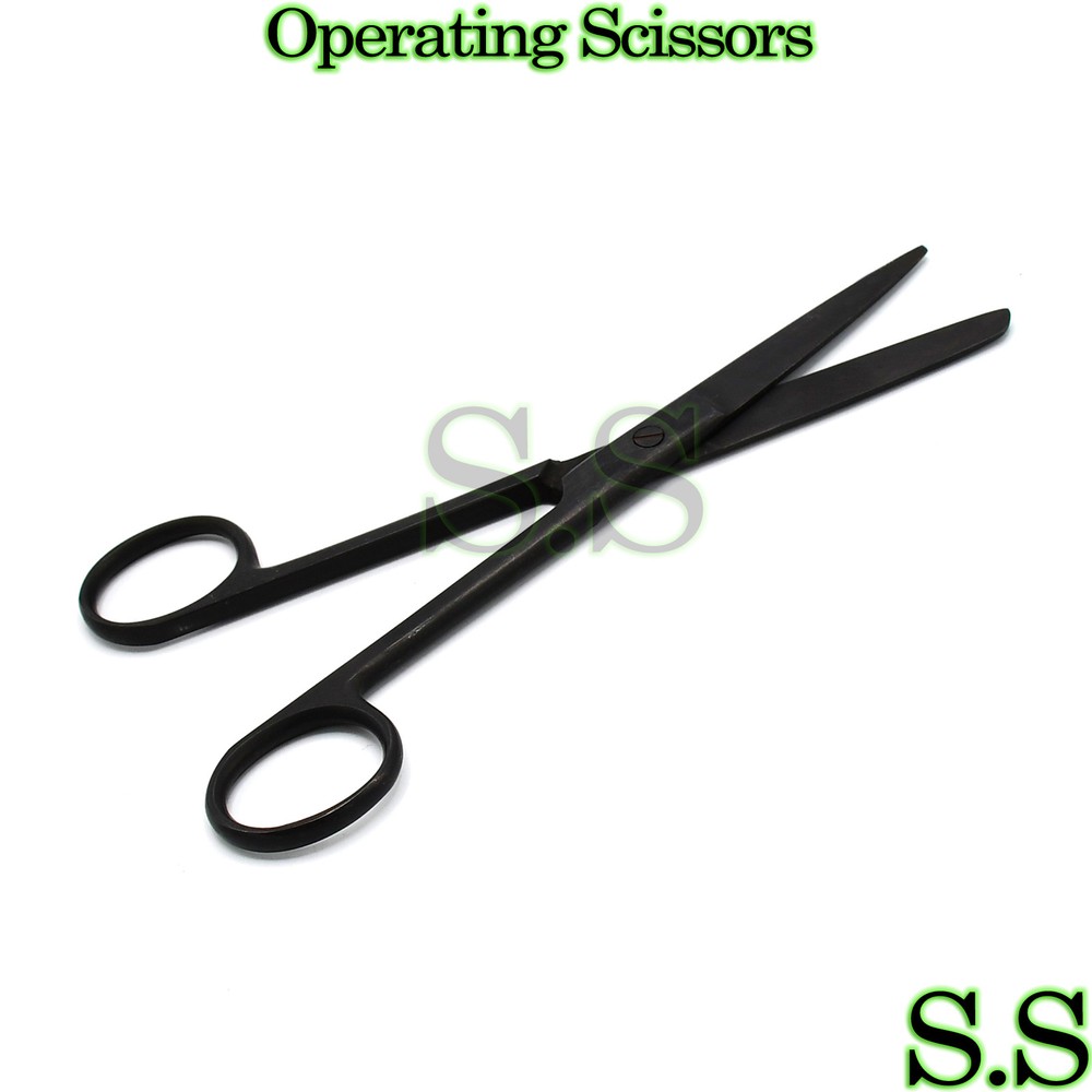 Operating Scissors Straight 6" sharp-blunt Black Coated Surgical Instruments
