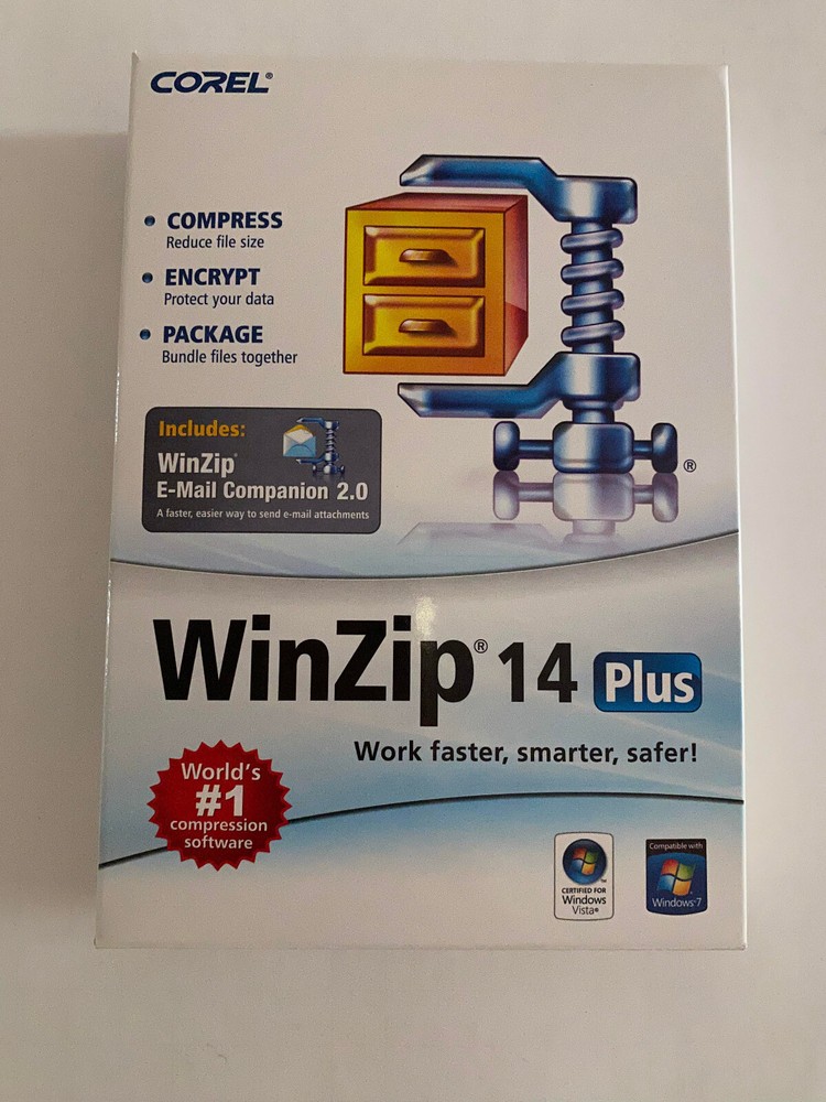 Corel WinZip 14 - Compression Software Encrypt Package Work Faster Smarter NEW