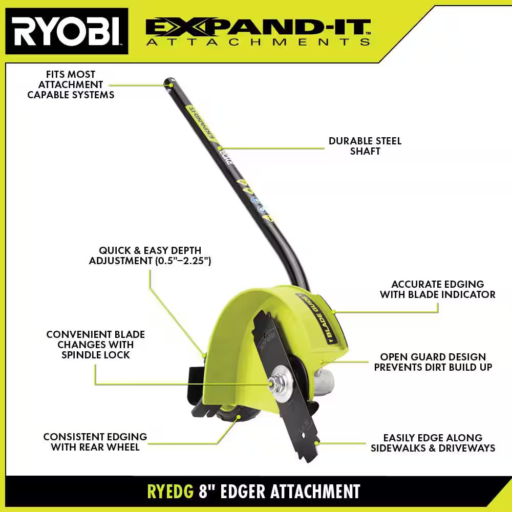 Ryobi 40V 15 In. Cordless Capable String Trimmer, Edger, and Hedge Trimmer