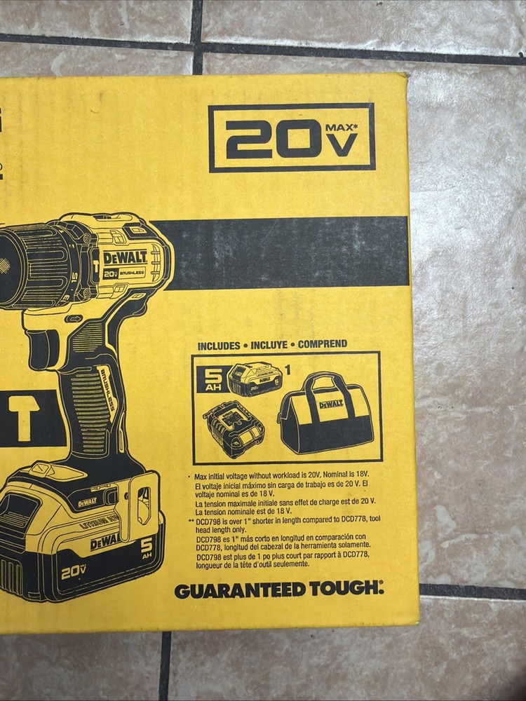 DEWALT DCD798P1 Brushless Hammer Drill Kit