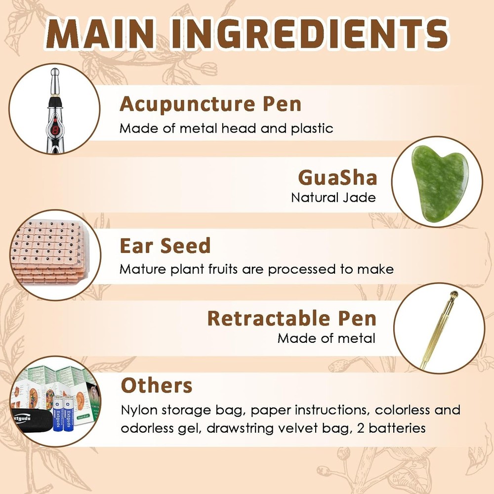 Wellness Essential: 5-Head Electronic Acupuncture Pen, Gua Sha & Tools Included