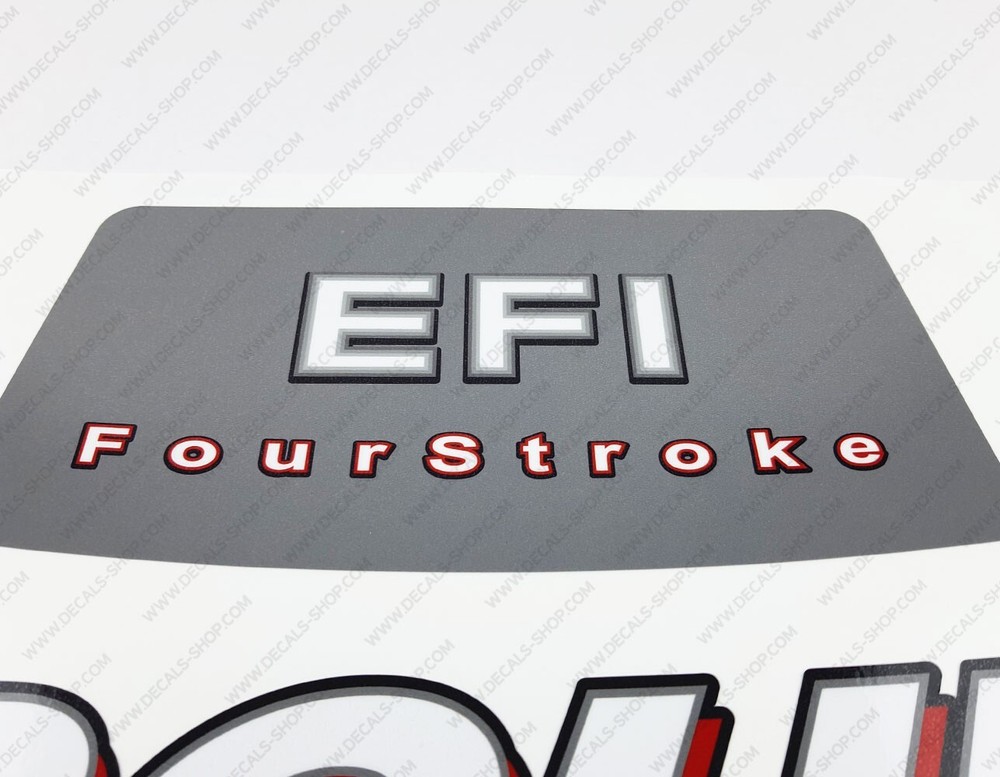 Mercury 75 hp 4-Stroke EFI 2006-2012 outboard engine decals sticker set