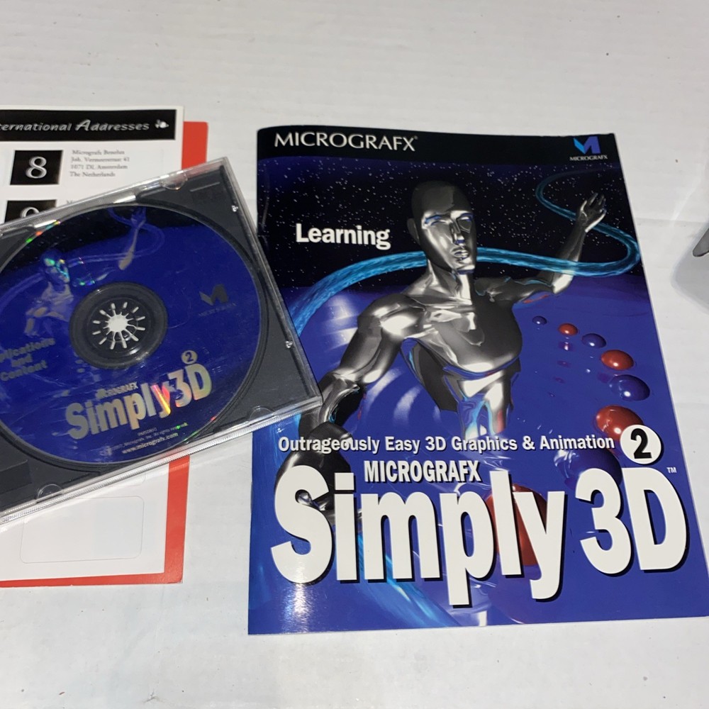 Micrografx Simply 3D 3.0 1997 Software Vintage Complete in Box EUC