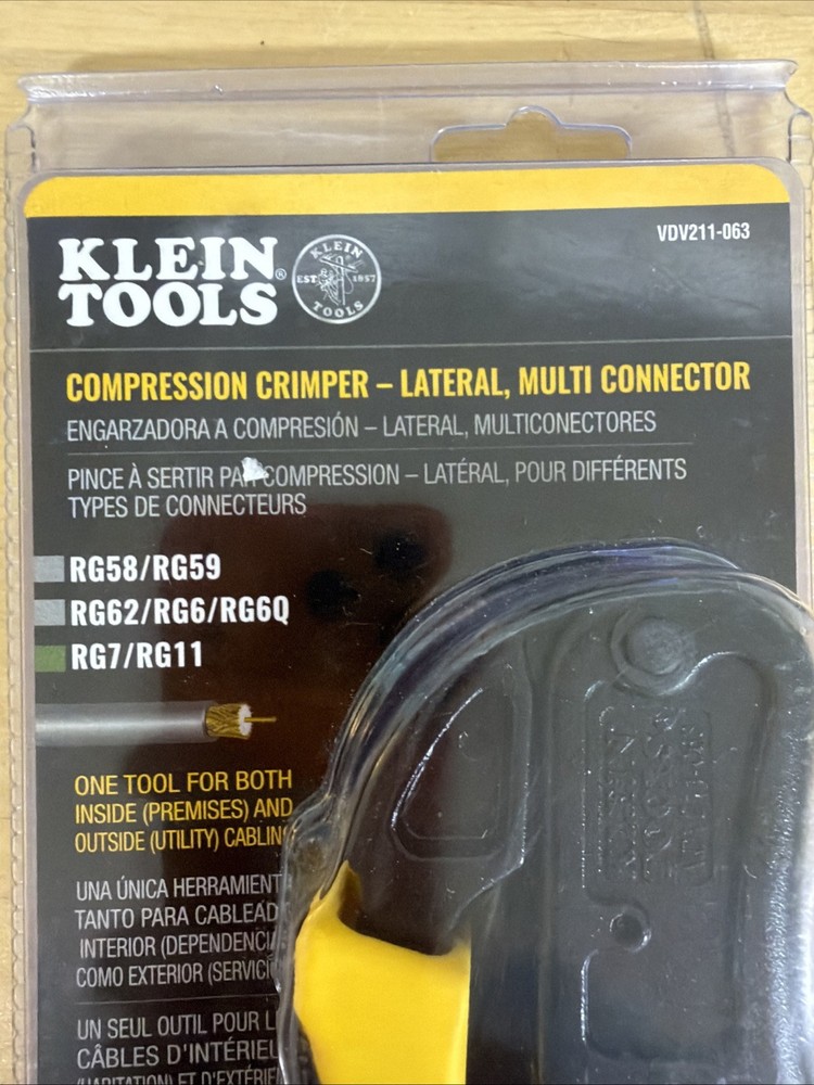 Klein Tools VDV211-063 Heavy-Duty Multi-Connector Compression Crimper