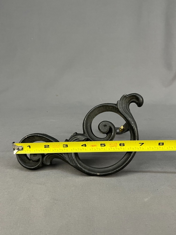 6 (3 Pairs) Cast Iron Scroll 7 3/4" Adjustable Drape Curtain Tie Hold Backs