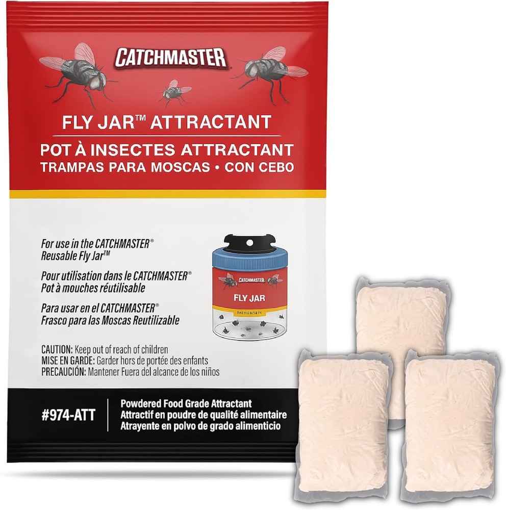 Catchmaster Reusable  Fly Jar Refill 3-Pack – Food-Based Lure